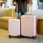 Large Capacity, Lightweight 24-inch Suitcase, A 20-inch Trolley Case With A Color-block Desig