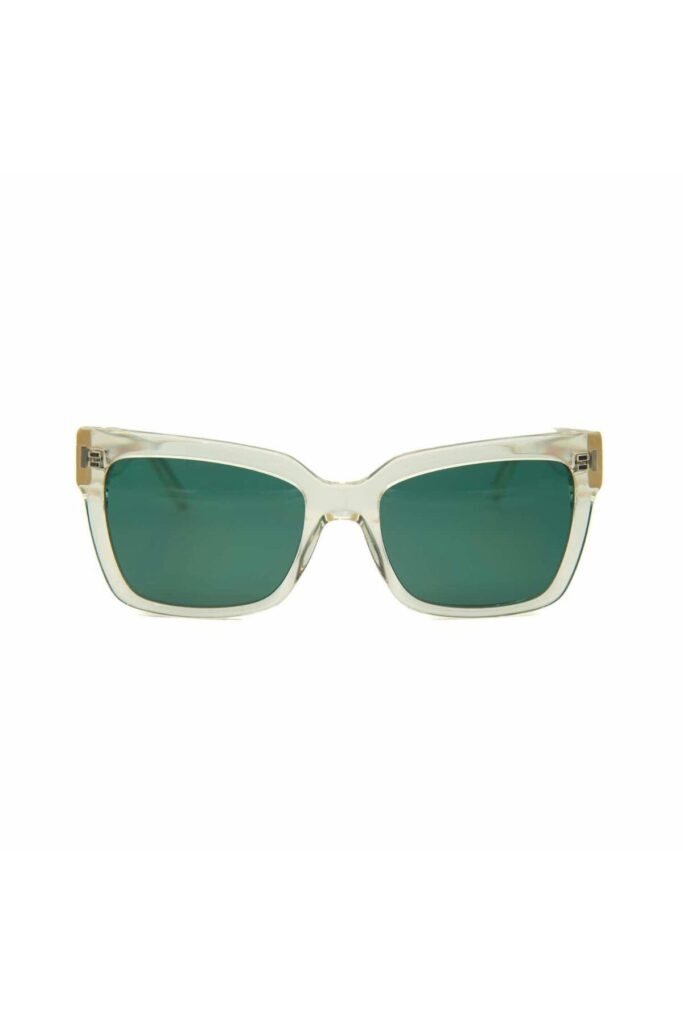 Calvin Klein Ckj 24606s 008 54 Women's Green Square Bone Sunglasses