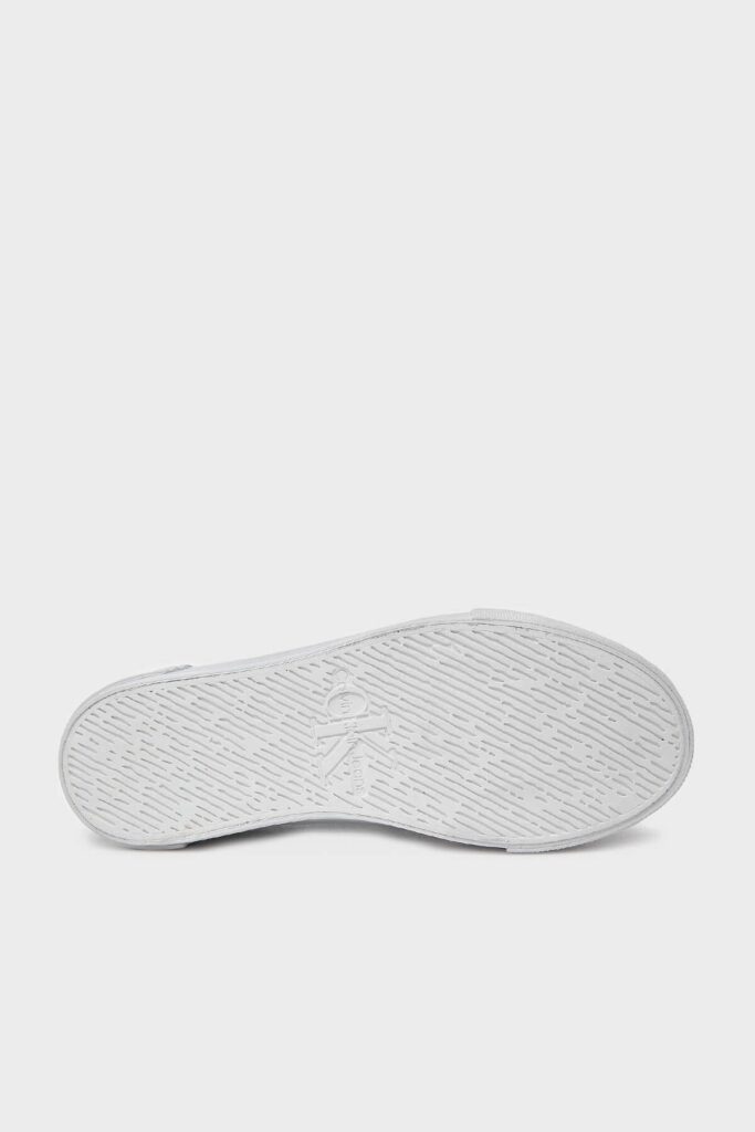 Calvin Klein Flatform Leather Sneaker Shoes with Logo YW0YW012940J2 SHOES YW0YW01294 0J2