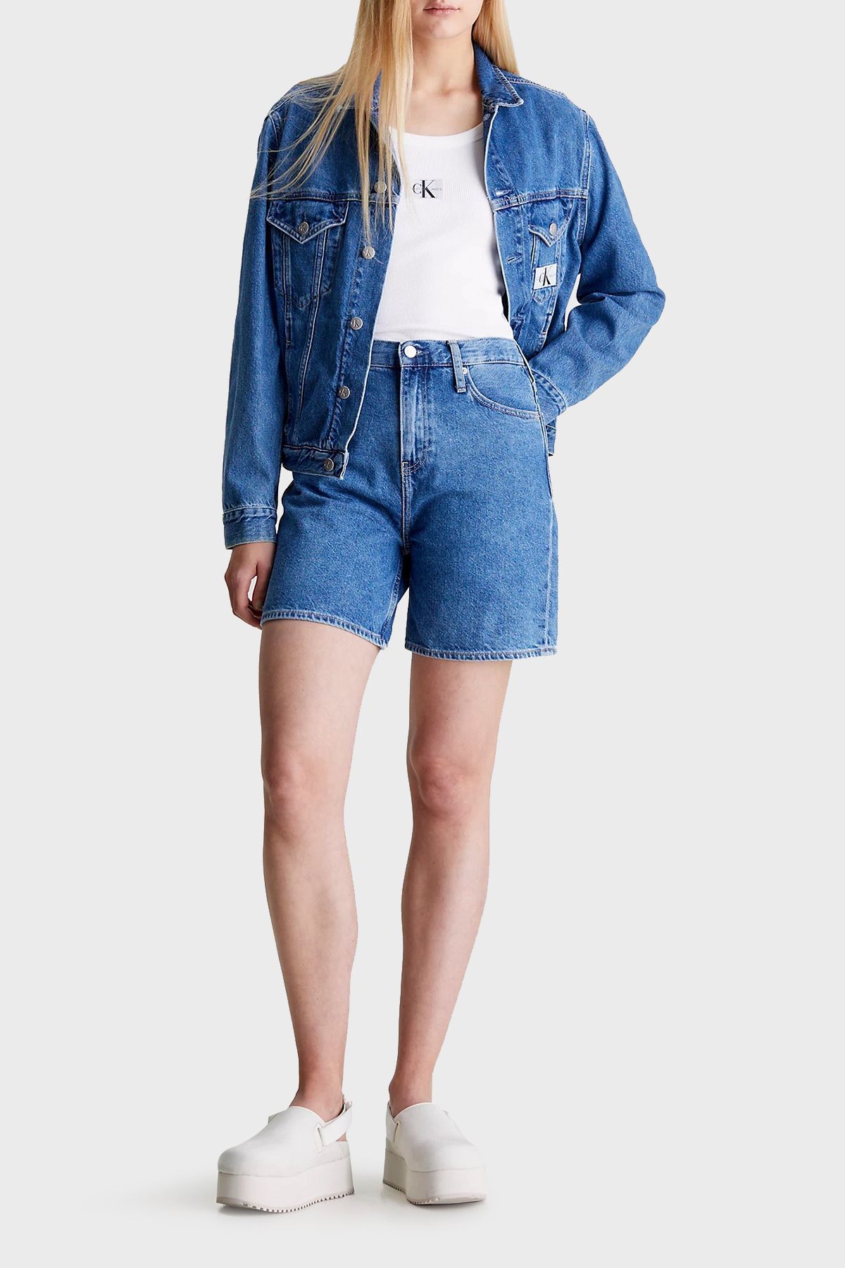 Calvin Klein High Waist Mom Denim Short J20J2228011A4 SHORT J20J222801 1A4