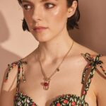 Cath Kidston Gold Tone Twisted Cherry Necklace