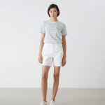 Solid Denim Shorts