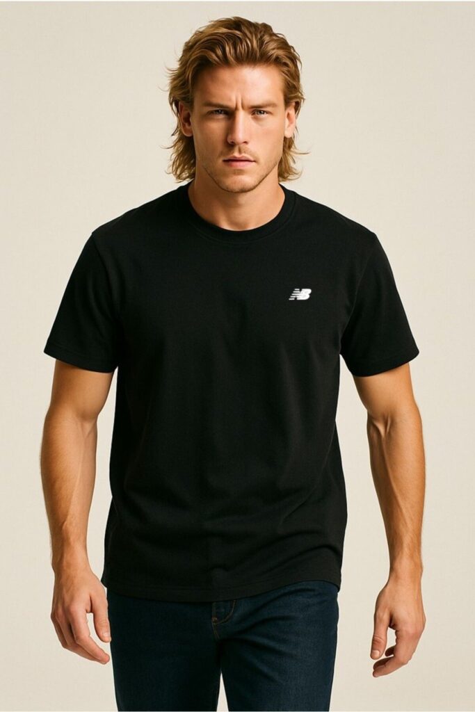 New Balance Nb Classic Basic Logo Men's Black Tshirt