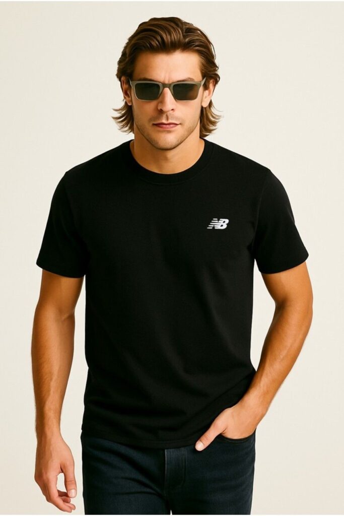 New Balance Nb Classic Basic Logo Men's Black Tshirt
