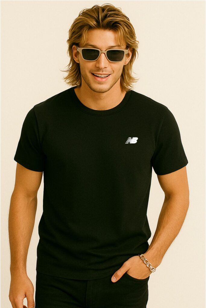 New Balance Nb Classic Basic Logo Men's Black Tshirt