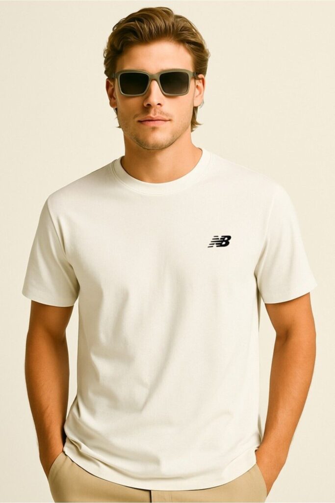 New Balance Nb Classic Basic Logo Men's White Tshirt