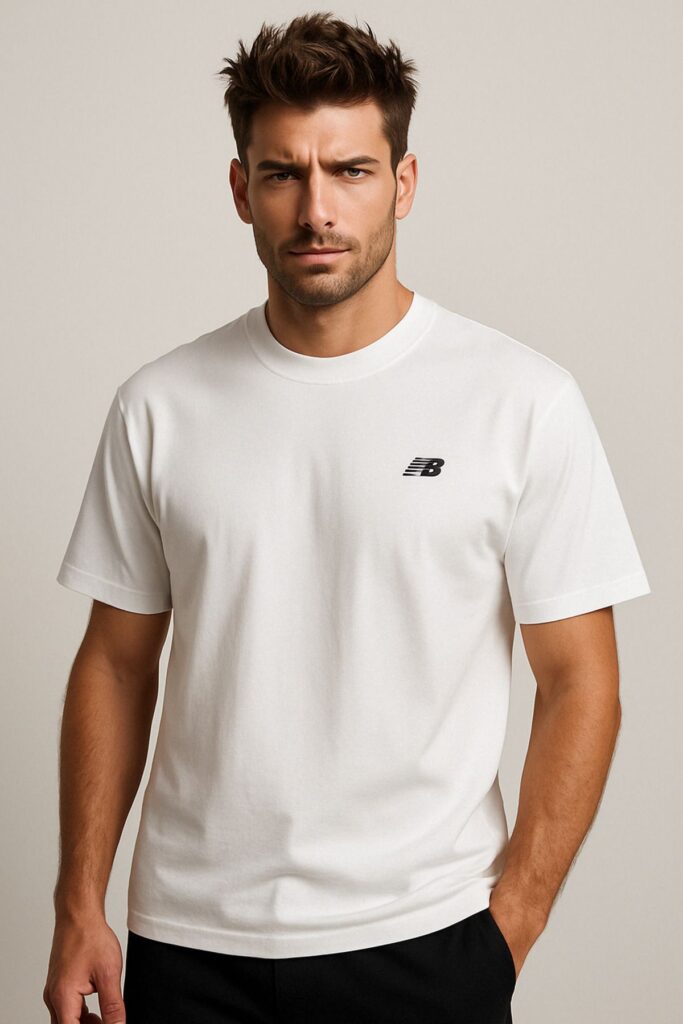 New Balance Nb Classic Basic Logo Men's White Tshirt