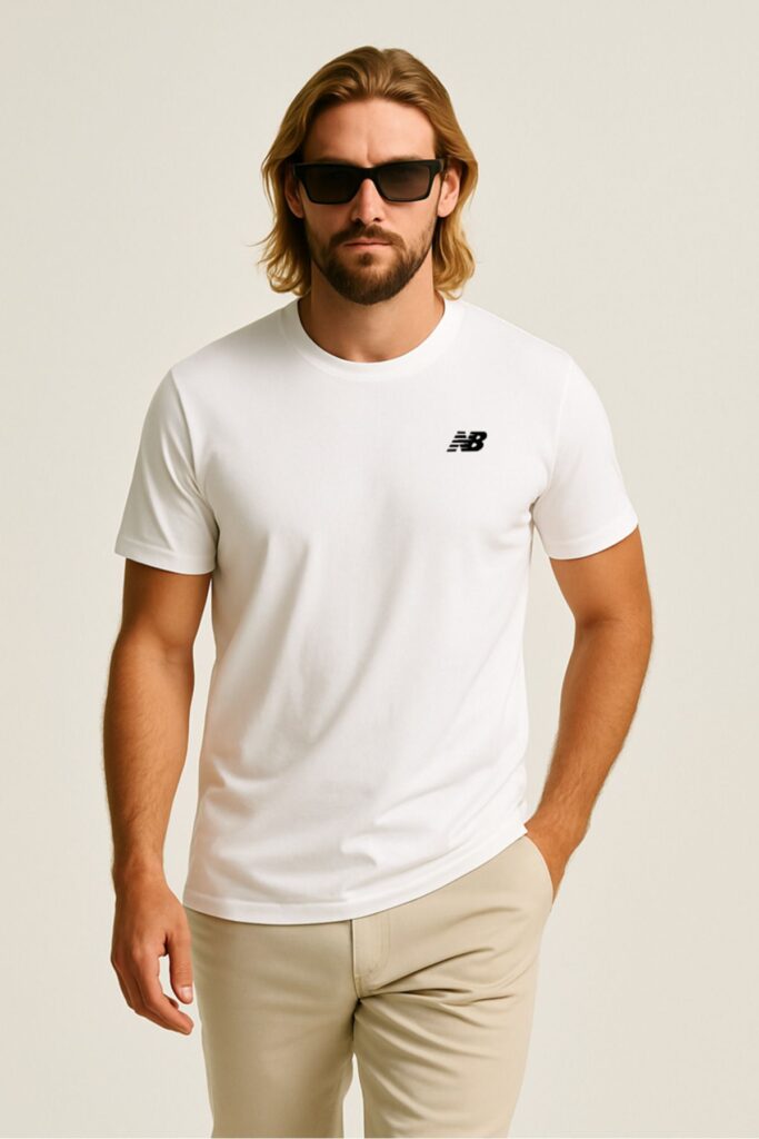 New Balance Nb Classic Basic Logo Men's White Tshirt