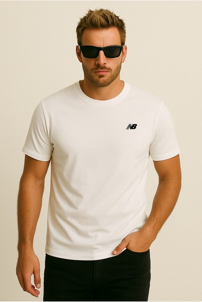 New Balance Nb Classic Basic Logo Men's White Tshirt