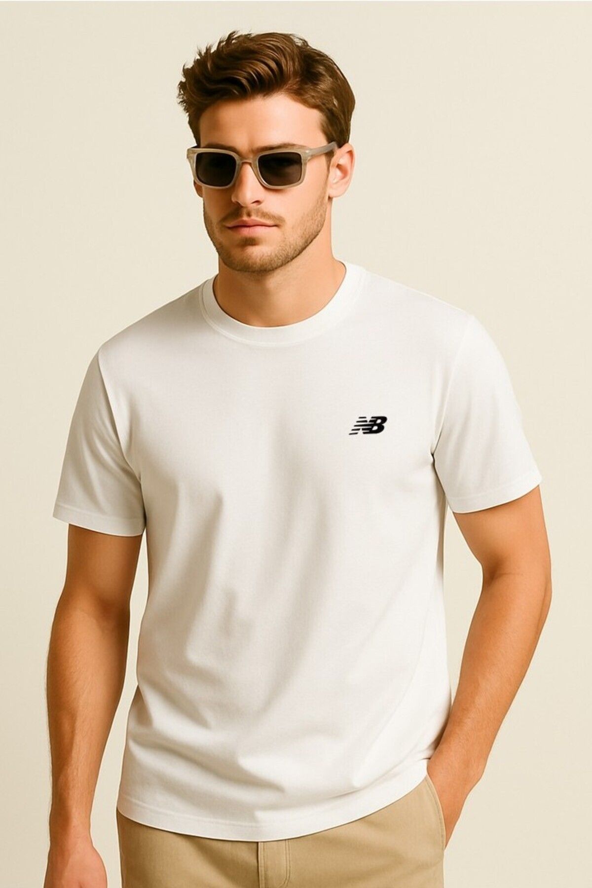 New Balance Nb Classic Basic Logo Men's White Tshirt