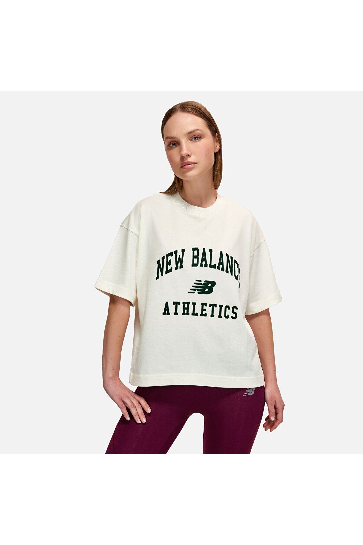 New Balance Wnt1402 White Women's T-Shirt