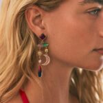 Rockett St George Gold Tone Sun Beads Earrings
