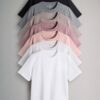 The Set Black/Brown/Taupe/Pink/Light Pink/Cream/White 7 Pack Essential T-Shirts