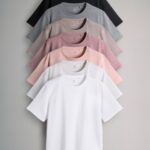 The Set Black/Brown/Taupe/Pink/Light Pink/Cream/White 7 Pack Essential T-Shirts