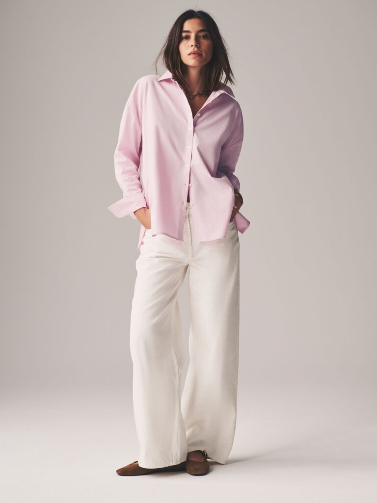 The Set Pale Pink/White 2 Pack Oxford Shirts