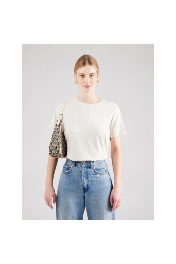 Tommy Hilfiger Th Ww0Ww40276 Reg Corp Logo C-Nk Ss Women's T-Shirt