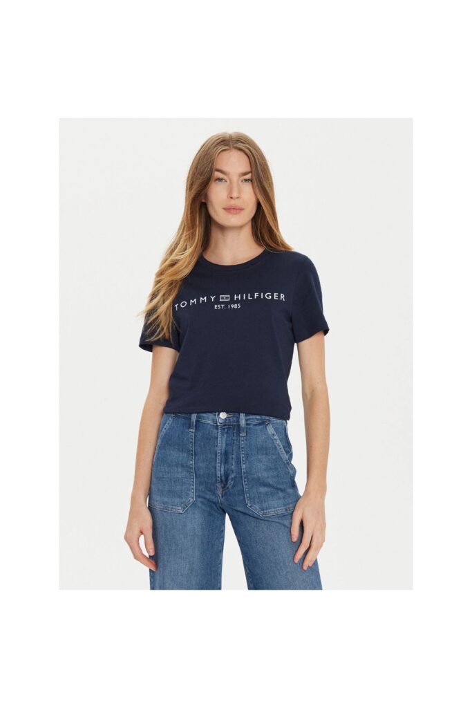 Tommy Hilfiger Th Ww0Ww40276 Reg Corp Logo C-Nk Ss Women's T-Shirt