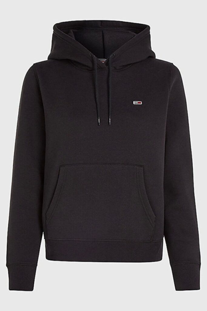 Tommy Hilfiger Tjw Regular Fleece Hoodie Women's Black Sweatshirt Dw0Dw09228Bds