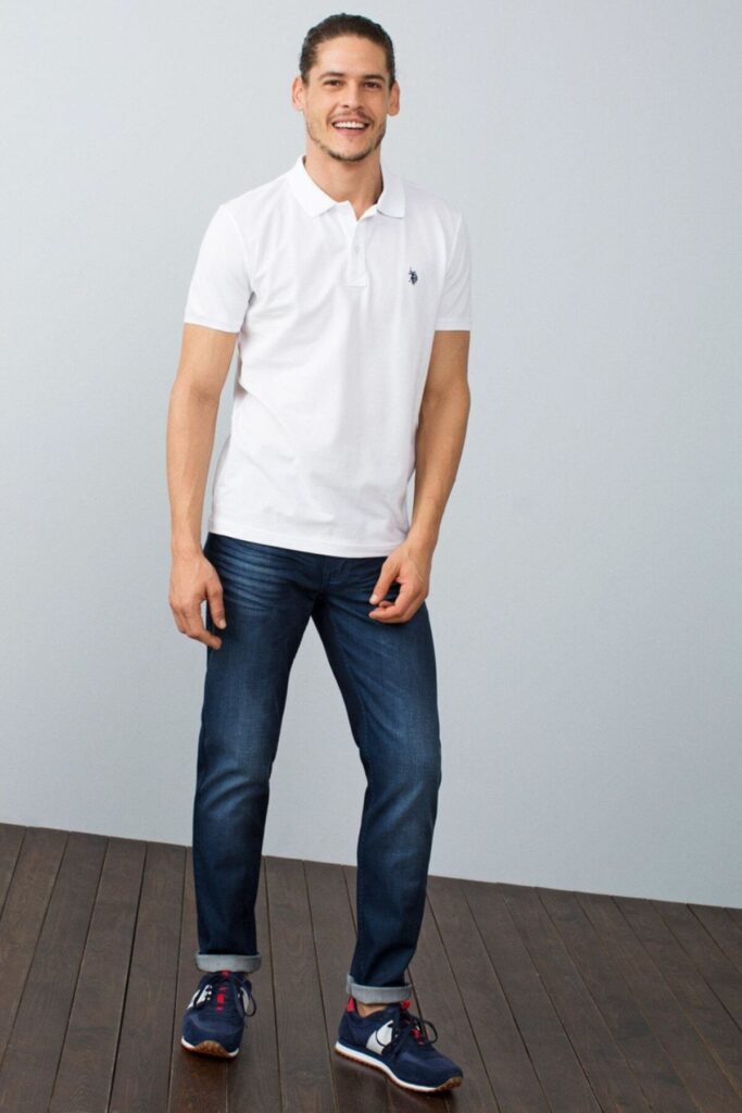 U.S. Polo Assn. G081gl011 Sanju1358102 Men's T-shirt White