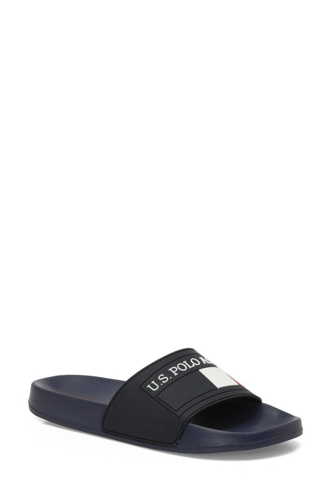 U.S. Polo Assn. Nico 5Fx Navy Blue Men's Slippers