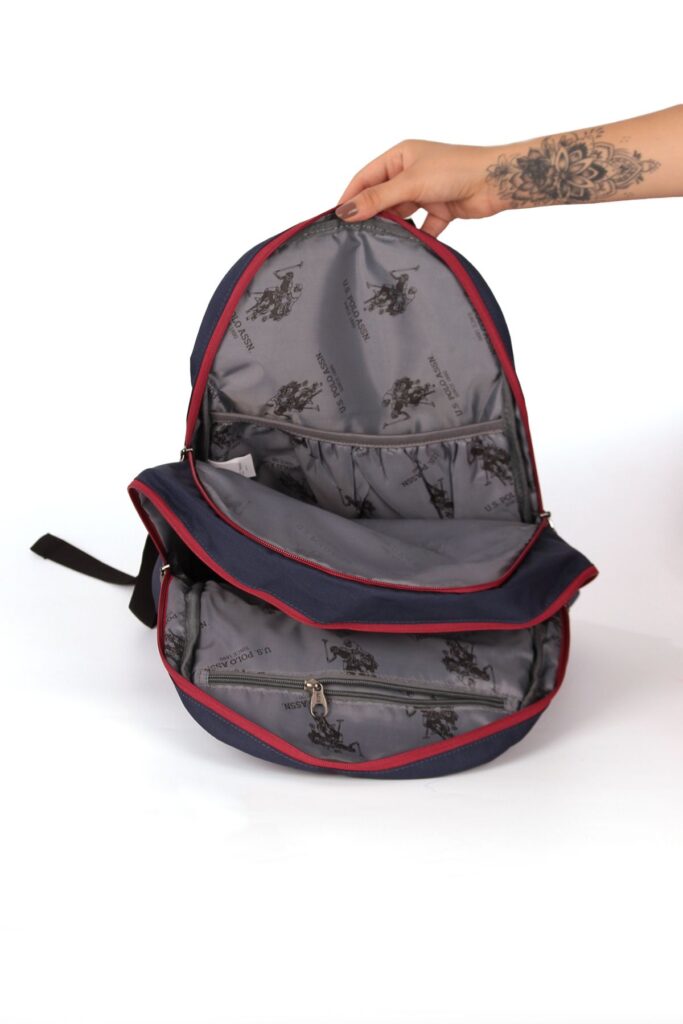U.S. Polo Assn. US Polo Assn 24480-24481 Unisex School Backpack - Navy Blue, For Daily Travel and Sports
