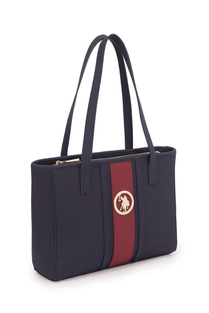 U.S. Polo Assn. Us8029 Model Women's Shoulder Bag - Navy Blue and Claret Red