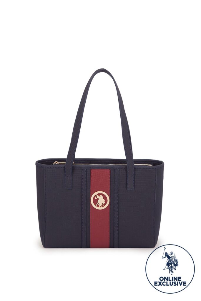 U.S. Polo Assn. Us8029 Model Women's Shoulder Bag - Navy Blue and Claret Red
