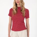 U.S. Polo Assn. Women's Cherry Stand Collar T-Shirt 50312951 -Vr223