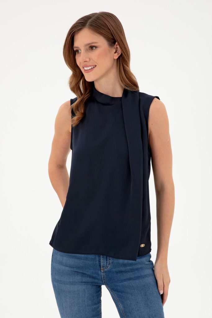 U.S. Polo Assn. Women's Navy Blue Sleeveless Blouse 50293821-Vr033