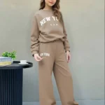 2pcs Girls' Oversized Sweatsuit Set with USA Lettering
