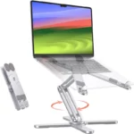 360° Rotating Riser for Desk Aluminum Laptop Stand