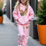 Heart Print Long Sleeve Long Pants Two-Piece Set